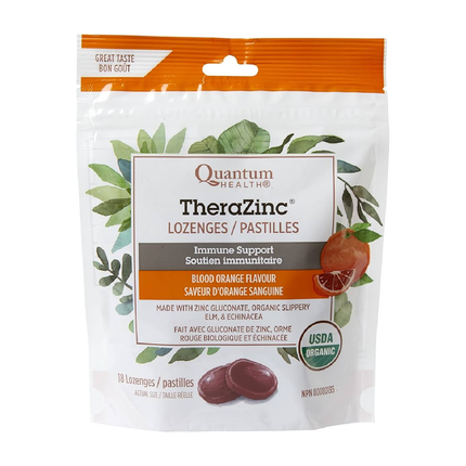 Quantum Health - TheraZinc Lozenges - Blood Orange Flavour | 18 Count