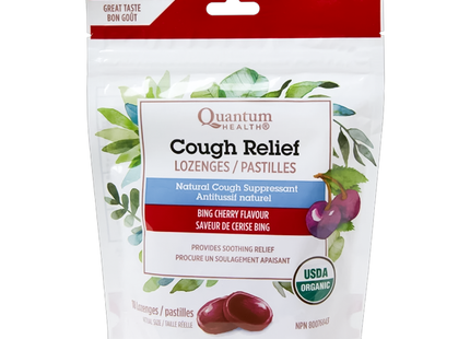 Quantum Health - Cough Relief Lozenges, Bing Cherry | 18 Lozenges
