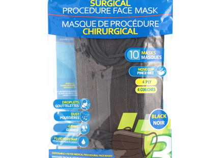 Bright Safe Care  - Disposable Face Masks - Black | 10 Masks