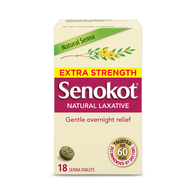 Senokot - Natural Laxative Overnight Relief, Extra Strength | 18 Senna Tablets