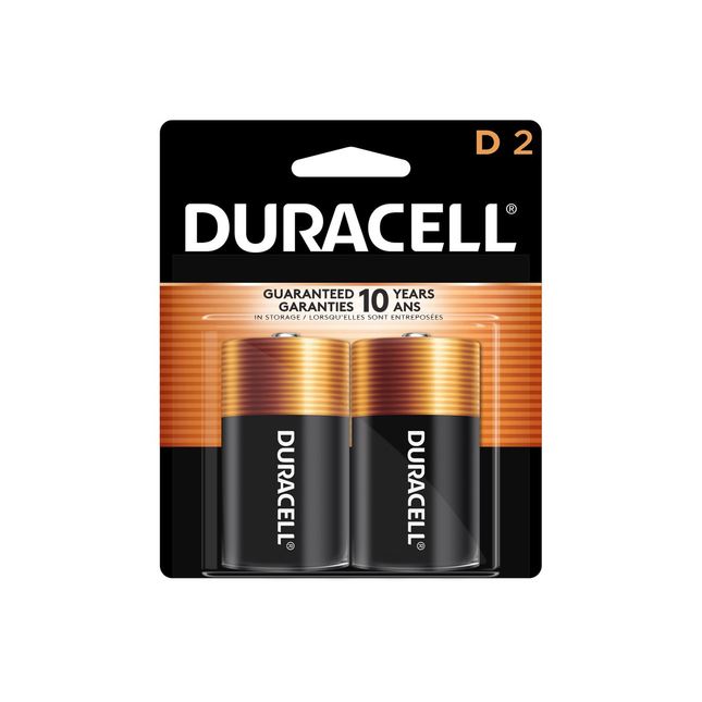 Duracell - Pile alcaline D Coppertop | Paquet de 2