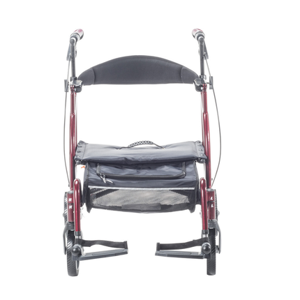 Déambulateur et fauteuil de transport pliant latéral Airgo Fusion F18, canneberge
