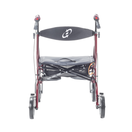 Déambulateur et fauteuil de transport pliant latéral Airgo Fusion F18, canneberge