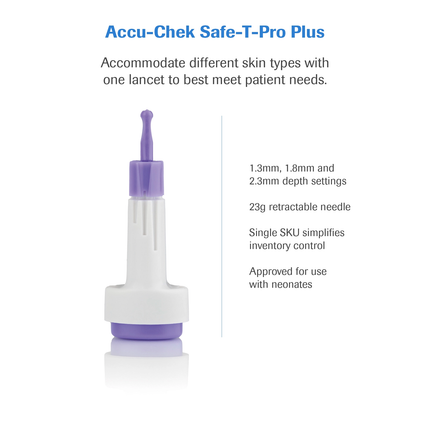 ACCU-CHEK Safe T Pro Plus Lancet Devices | 200 Sterile