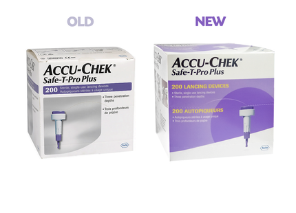 ACCU-CHEK - Safe T Pro Plus Lancet Devices | 200 Sterile Single use Lancing Devices