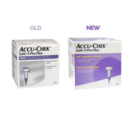 ACCU-CHEK - Dispositifs à lancettes Safe T Pro Plus | 200 autopiqueurs stériles à usage unique