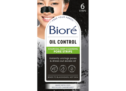 Bioré - Charcoal Pore Strips, Nose | 8 Strips