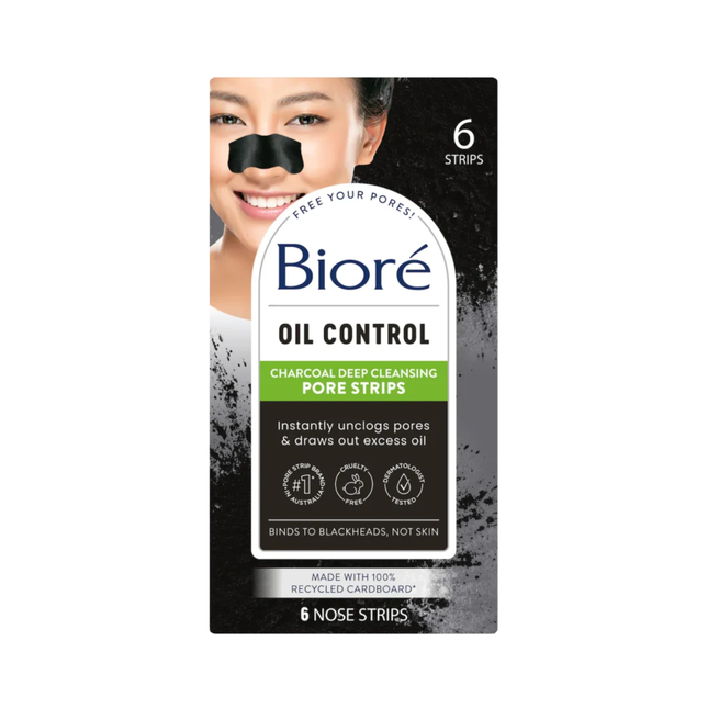 Bioré - Charcoal Pore Strips, Nose | 8 Strips
