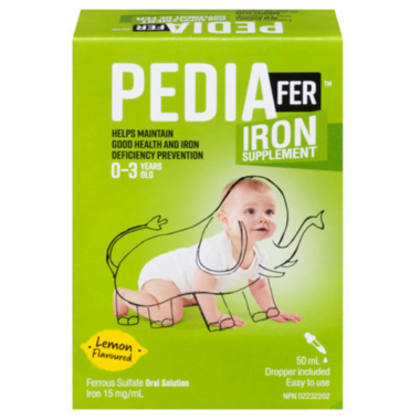 PediaFer - Solution orale de sulfate ferreux - Supplément de fer pour les 0 à 3 ans | 50 ml