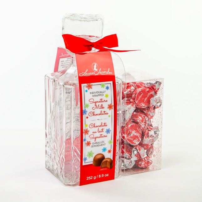 Laura Secord - Glass Bottle & Individually Wrapped Signature Milk Chocolates | 252 g