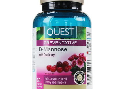 Quest - D-Mannose with Cranberry | 60 Vegetable Capsules