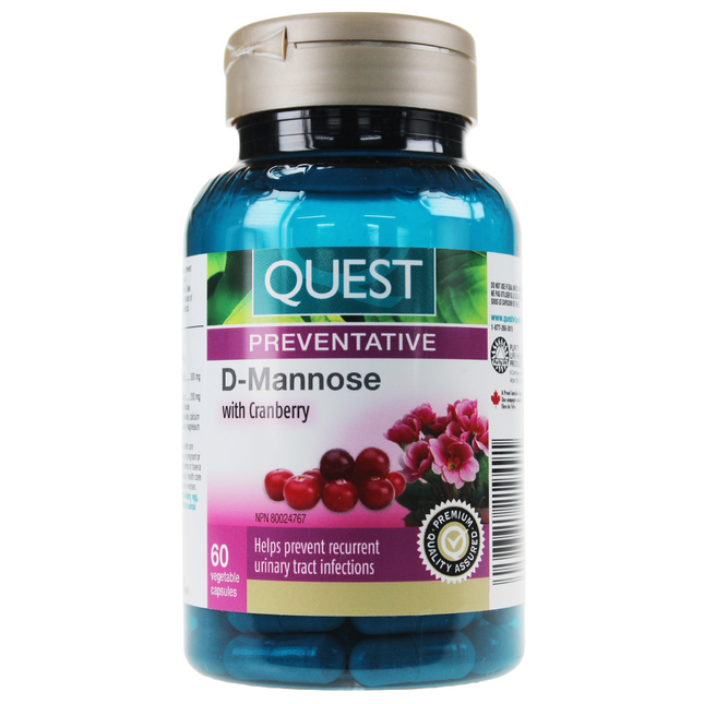 Quest - D-Mannose with Cranberry | 60 Vegetable Capsules
