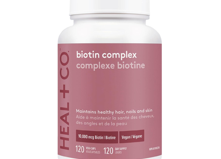 Heal + Co - Biotin Complex Maintains Healthy Hair, Nails & Skin | 120 Vegi Caps
