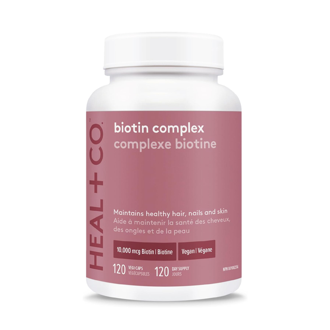 Heal + Co - Biotin Complex Maintains Healthy Hair, Nails & Skin | 120 Vegi Caps