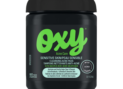 OXY - Acne Care Sensitive Skin Cleansing Pads with Salicylic Acid 0.5% | 90 Pads