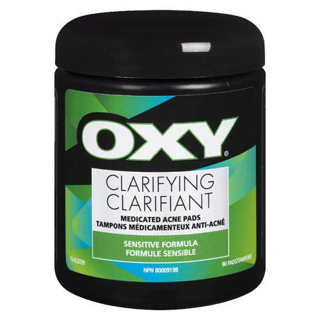 Coussinets médicamenteux clarifiants contre l'acné Oxy – Formule sensible | 90 tampons