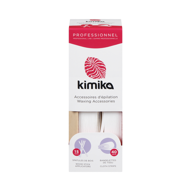 Kimika - Kit Duo d'accessoires d'épilation | 40 bandes de cire + applicateurs