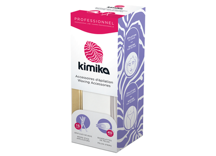 Kimika - Waxing Accessories Duo Kit | 40 Wax Strips + Applicators