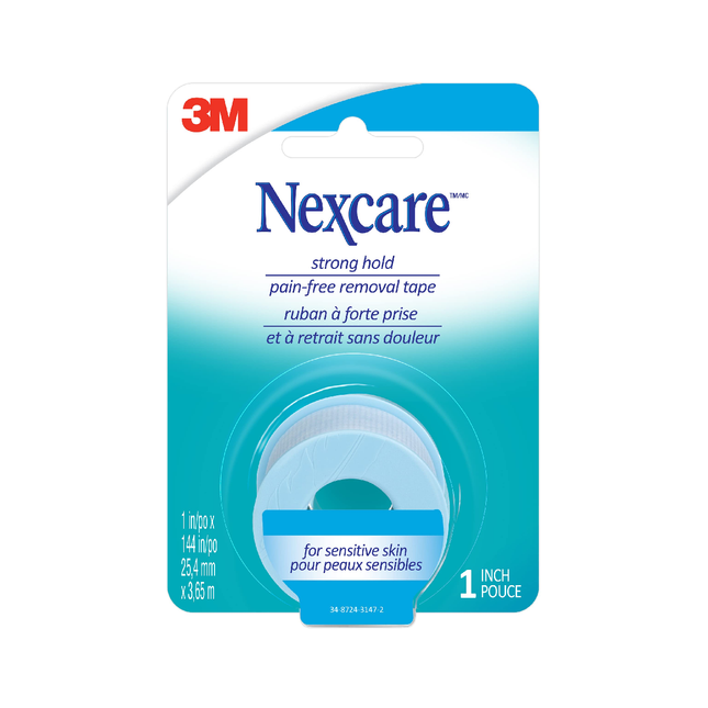 Nexcare Bande de retrait sans douleur à tenue forte | 1 rouleau (1" x 144")