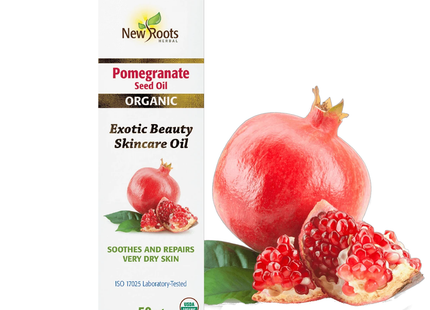 New Roots - Pomegranate Seed Oil Organic, Exotic Beauty Skincare Oil | 50 mL