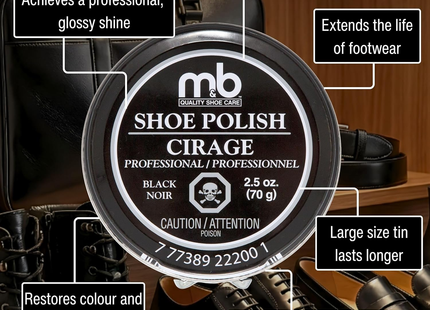 M&B - Professional Shoe Polish - Black | 70 g