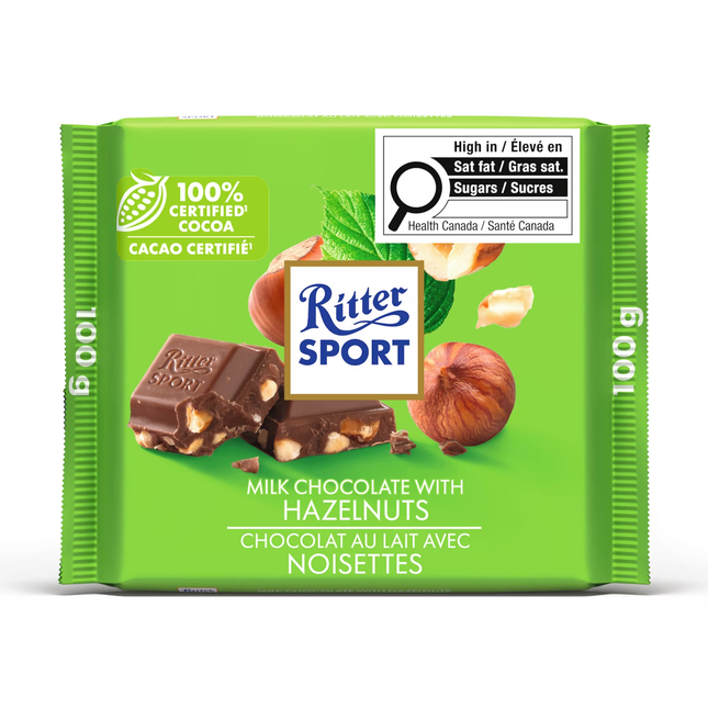 Ritter Sport - Milk Chocolate Bar with Hazelnut | 100 g
