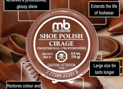 M&B - Professional Shoe Polish - Brown | 70 g