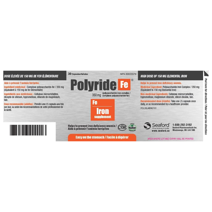 Polyride Fe - Supplément de fer | 30 Gélules