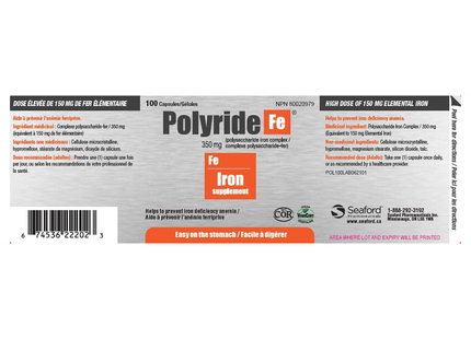 Polyride Fe - Supplément de fer | 100 Gélules