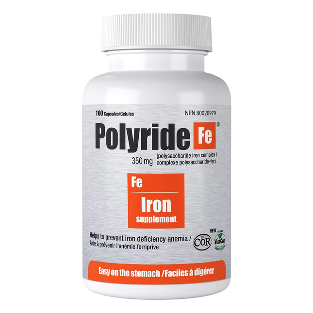 Polyride Fe - Iron Supplement | 100 Capsules