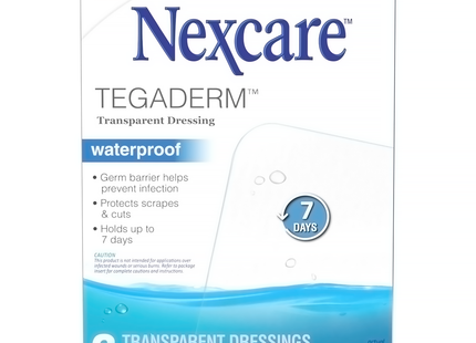 3M - Mexcare - Tegaderm Waterproof Transparent Dressing | 4IN x 4 3/4 IN