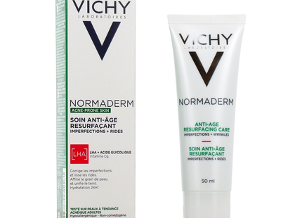 Vichy - NormaDerm Anti-Age Resurfacing Care Moisturizer for Acne-Prone Skin | 50 mL