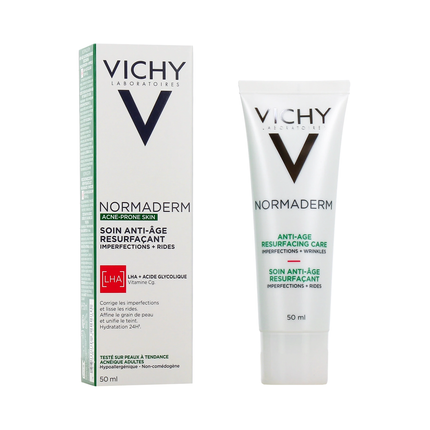 Vichy - NormaDerm Anti-Âge Soin Resurfaçant Hydratant pour Peaux à Tendances Acnéiques | 50 mL