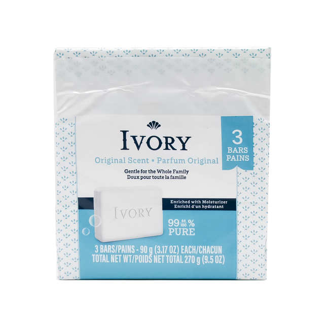 Ivory - Gentle Soap Bar, Original Scent | 3 x 90 g