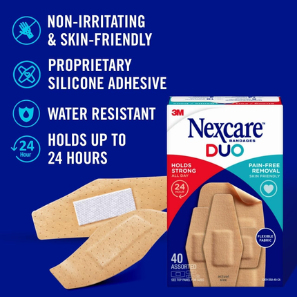 Nexcare - Duo de pansements, assortis | 40 unités
