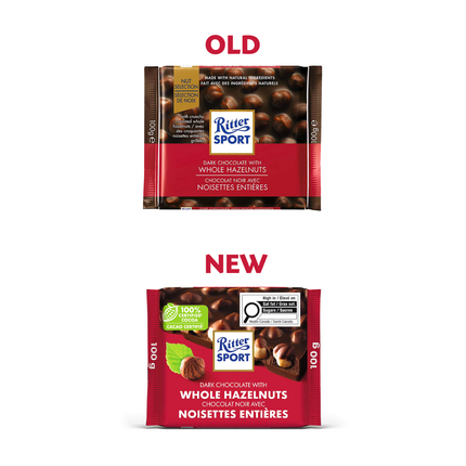 Ritter Sport - Dark Chocolate Bar with Whole Hazelnuts | 100 g