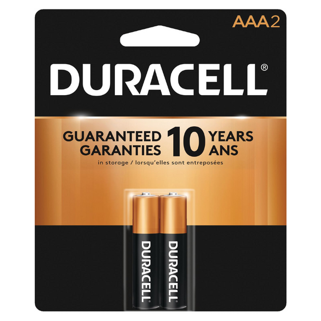 Duracell - Pile alcaline AAA | Paquet de 2