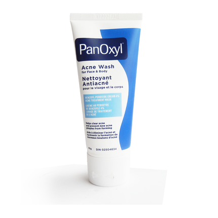 PanOxyl - Crème nettoyante visage et corps anti-acné au peroxyde de benzoyle 4 % | 85 g