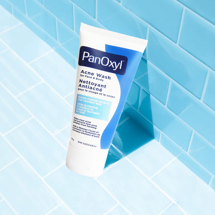 PanOxyl - Crème nettoyante visage et corps anti-acné au peroxyde de benzoyle 4 % | 85 g