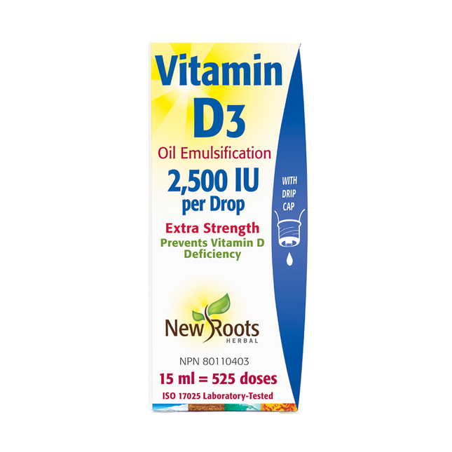 New Roots - Vitamin D3 Oil Emulsification 2500 IU Extra Strength | 30 mL