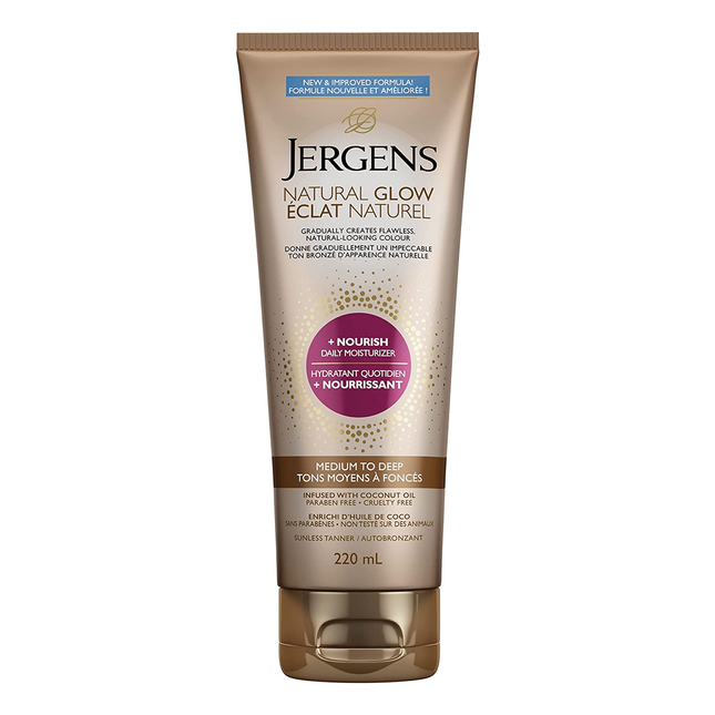 Jergens - Hydratant Éclat Naturel + Nourrissant, Moyen à Profond | 220 mL