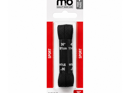 M&B - Sport Flat Laces 91 cm/36", Black | 1 Pair