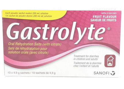 Gastrolyte - Fruit Flavour Oral Rehydration Solution | 10 x 4.9 g