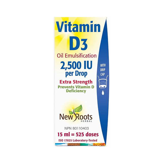 New Roots - Vitamine D3 2500 UI, extra-forte | 15 ml