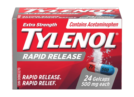 Tylenol Rapid Relief Acetaminophen 500 mg | 24 Gelcaps