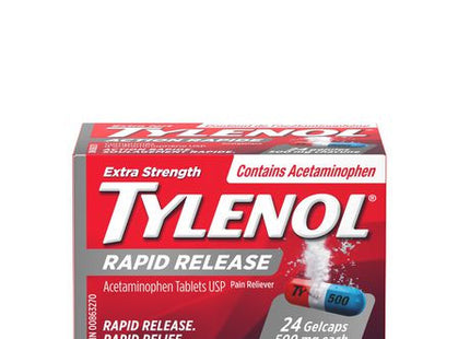 Tylenol Rapid Relief Acetaminophen 500 mg | 24 Gelcaps