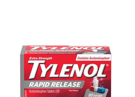 Tylenol Rapid Relief Acetaminophen 500 mg | 80 Gelcaps