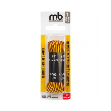 M&amp;B - Lacets de randonnée et de travail, doré/beige 63" | 1 paire