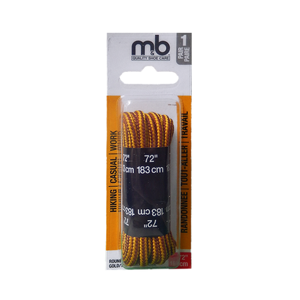M&B - Hiking & Work Laces, Gold/Tan 72" | 1 Pair