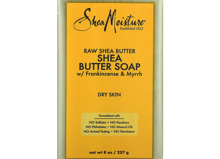 Shea Moisture - Raw Shea Butter Soap For Dry Skin, W/ Frankincense & Myrrh, | 227 g